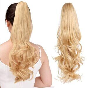 CLIP Ponytail, Ponytails Synthetic Pale Blonde